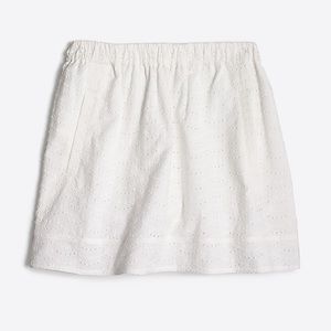 J. Crew white eyelet skirt
